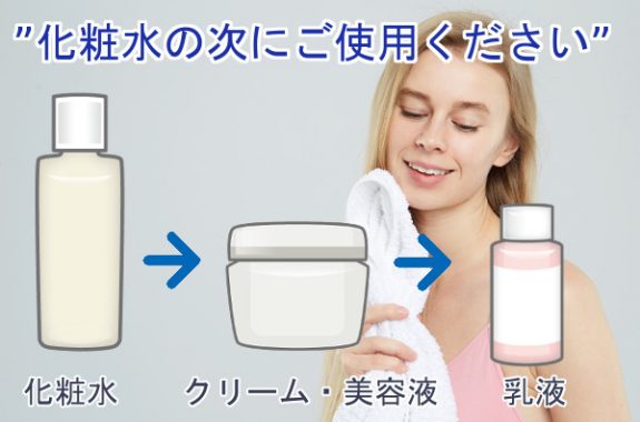 化粧水の次にご使用ください